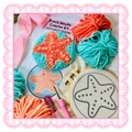 Cutesy Coastal Punch Needle Coaster Kit - Starfish Design
