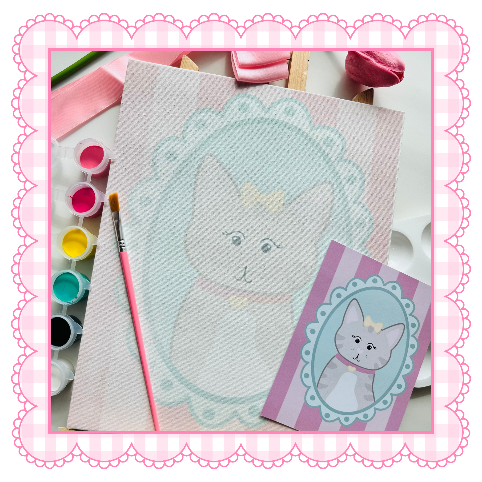 Cutesy Kitty - Pet Portrait Paint Kit