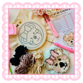 Cutie Bear Punch Needle Coaster Kit