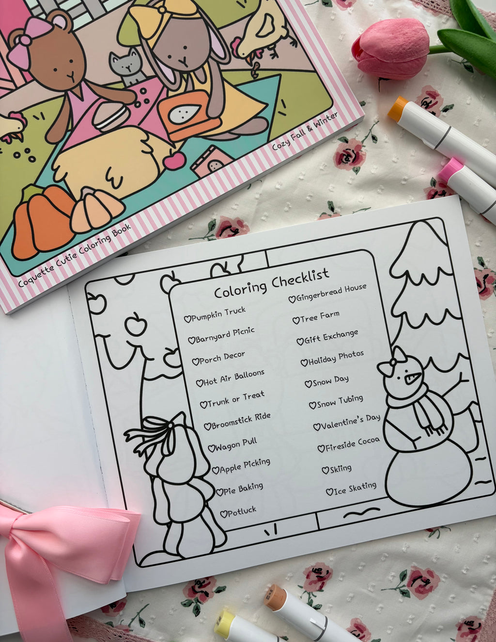 Coquette Cutie Coloring Book: Cozy Fall & Winter