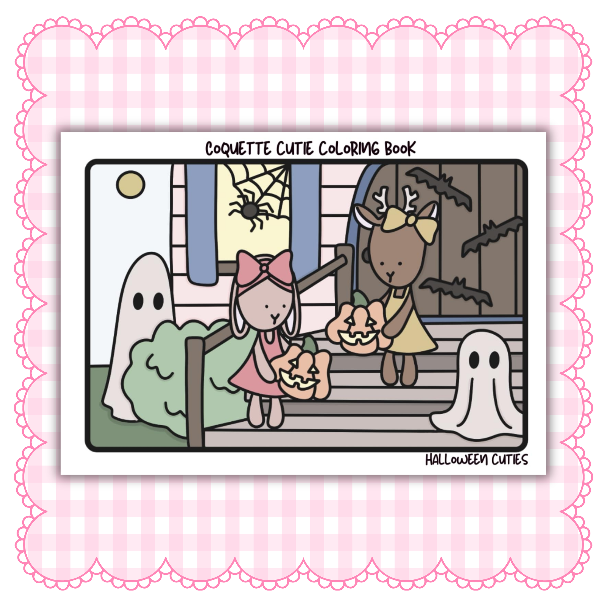 Coquette Cutie Coloring Book : Halloween Cuties
