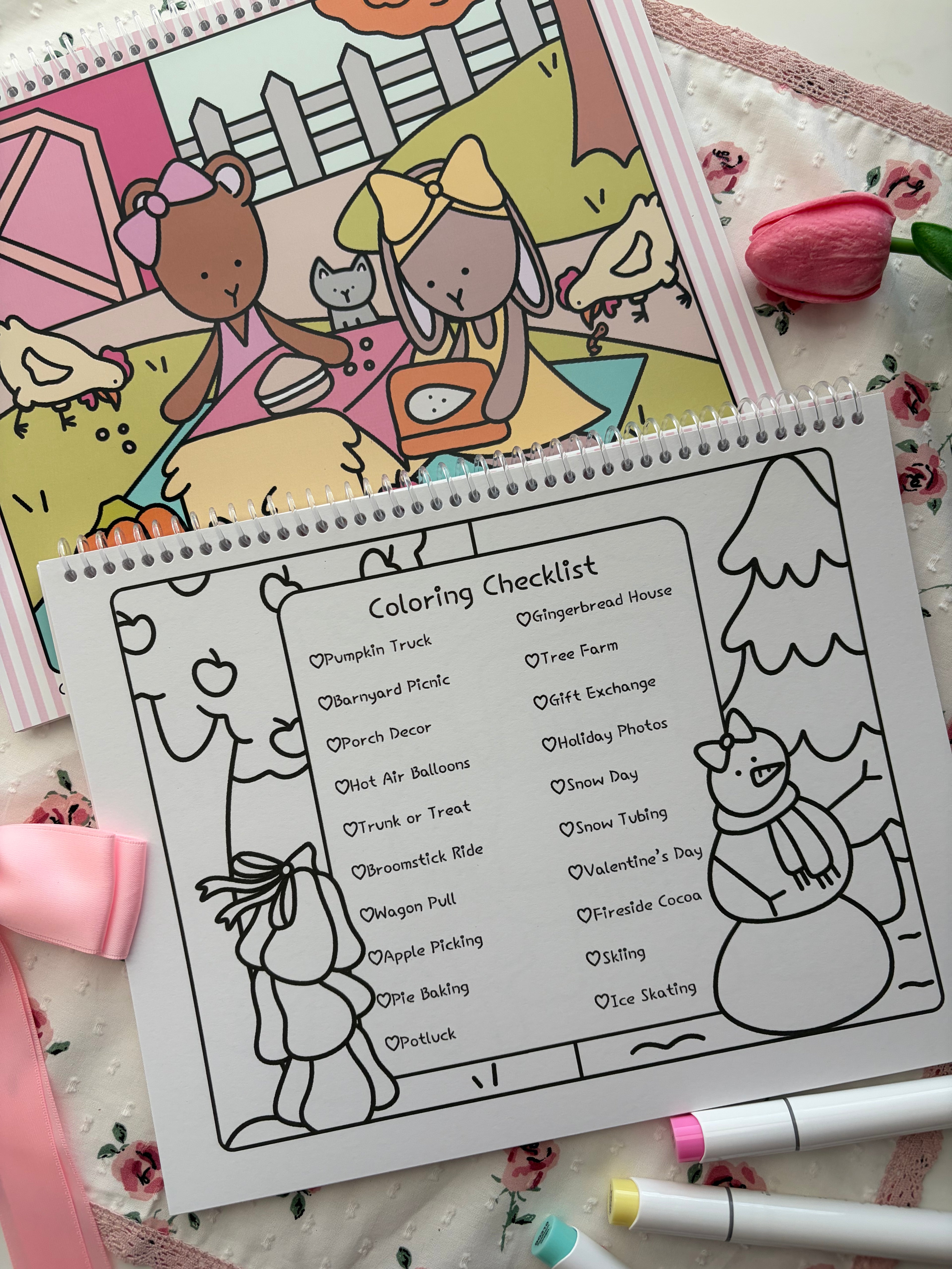 Coquette Cutie Coloring Book: Cozy Fall & Winter Spiral Bound