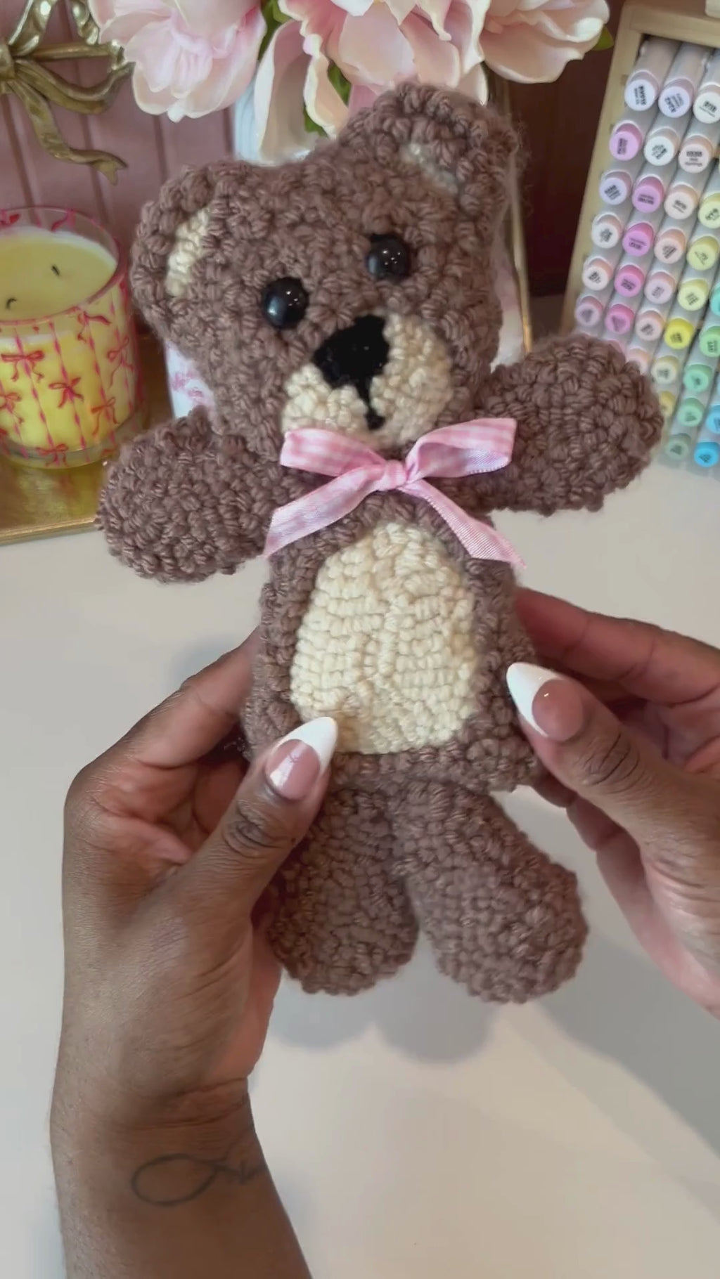 Cutie Bear Plushie Punch Needle Kit